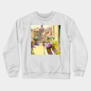 Sunny terrace in Barcelona IV Crewneck Sweatshirt